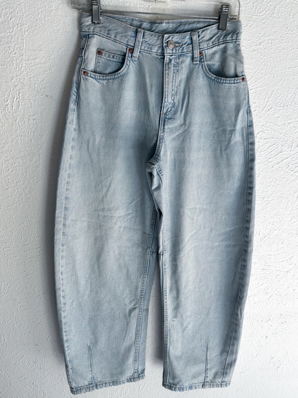 Zara Kids Light Wash Barrel Leg Jeans Size 12/13